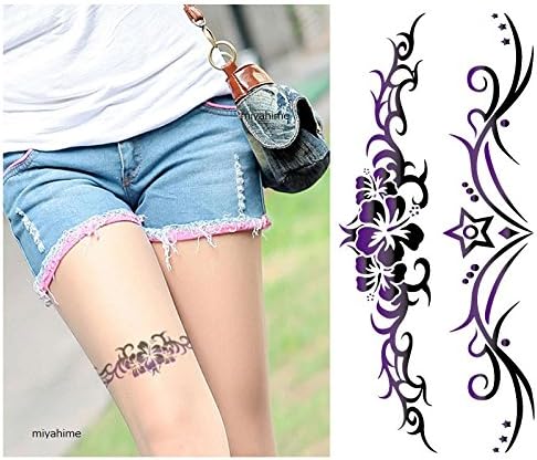 Amazon Co Jp Miyahime 大きめ シンプルなトライバルデザイン２枚セット ３パターンからお選びいただけます 取り付け簡単 腕 足のワンポイントのオシャレに 外国の方へのプレゼントにも人気です 日本 土産 Tatoo 入れ墨 刺青 フェイク シート ステッカー 転写