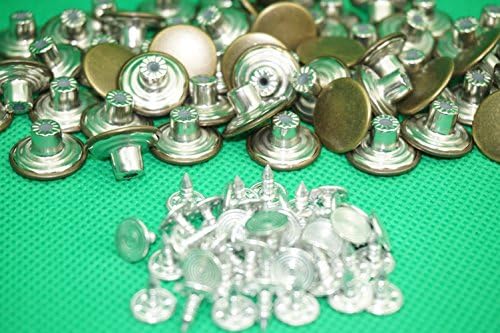 ( Pack of 20 Pcs ) ,17mm No-Sew Metal suspender Buttons For jeans Suspenders Replacement Instant,Leather Bag Denim Jeans pant backpack handbag