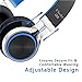 Elecder i39 Headphones with Microphone Foldable Lightweight Adjustable On Ear Headsets with 3.5mm Jack for iPad Cellphones Computer MP3/4 Kindle Airplane School Blue/Blackthumb 4