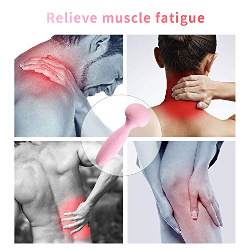Wand Massage Personal Massaging Handheld Powerful Vibration Massager for Back Neck Shoulder, Waterproof, Whisper Quiet, Wireless, USB Charging, Best Gifts for Ladies