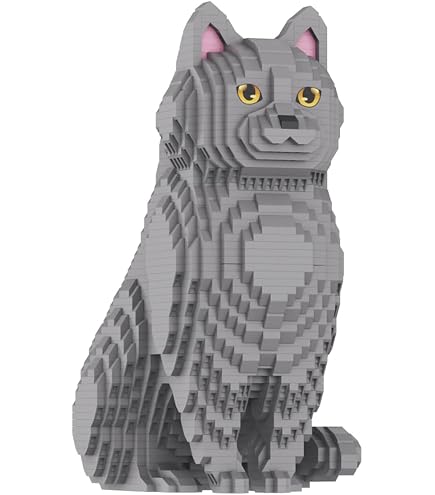 Amazon.com: JEKCA Cat 03S-M04 | Tabby Cat Plastic Building Blocks