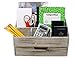 Executive Office Solutions Vintage Rustic Wooden Office Desk Organizer & Mail Rack for Desktop, Tabletop, or Counter - Distressed Torched Wood-Store Supplies, Desk Accessories, Mail – Barnwood (WO3B)