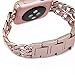 Apple Watch Band 42mm, Biaoge Stainless Steel Metal Loop Apple Watch Strap Replacement Wristband with Adjustable Folding Clasp for Apple Watch Series1 Series2 (42mm Rose Gold)