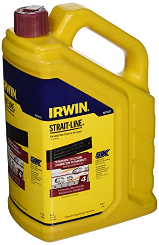 IRWIN Tools STRAIT-LINE Permanent Staining Marking Chalk, Crimson Red, 4pound (4935525)