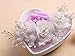 FAYBOX Handmade Bridal Silk Flower Hair Clips With Beads and Simulated Pearl Wedding Bridesmaid Accessories