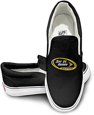 Harriy Jeff Gordon Unisex Fashion Flat Canvas Sneaker Shoes 41 Black