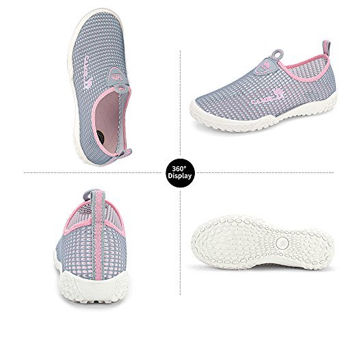 Camel Mens Slip On Sneakers Casual Shoes Breathable Mesh Low Top Lightweight Sneakers for Women Walking Unisex Shoes for Couples Size 6.5,Gray/Pink