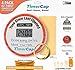 TimerCap Automatically Displays Time Since Last Opened - Built-in Stopwatch Smart Pill Bottle Cap Medication Reminder Case (4 Pack - Large 4 oz Amber Bottles) EZ -Twist/CRC