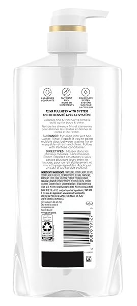 PANTENE SHEER VOLUME, 72 HR FULLNESS SHAMPOO, 820 ML