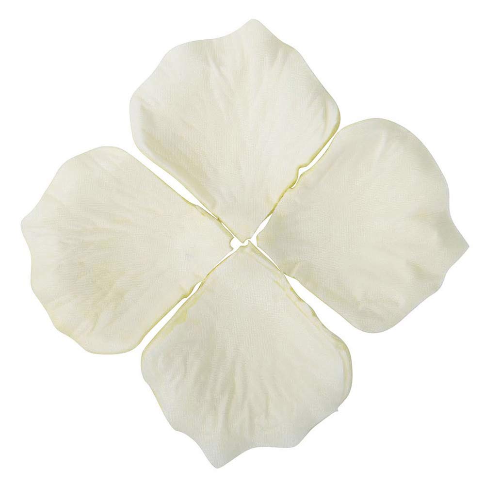 FUJIE 1500 Pieces Rose Petals, White Silk Artificial Roses Flower Confetti for Wedding Party Valentine's Day, and Romantic Atmosphere