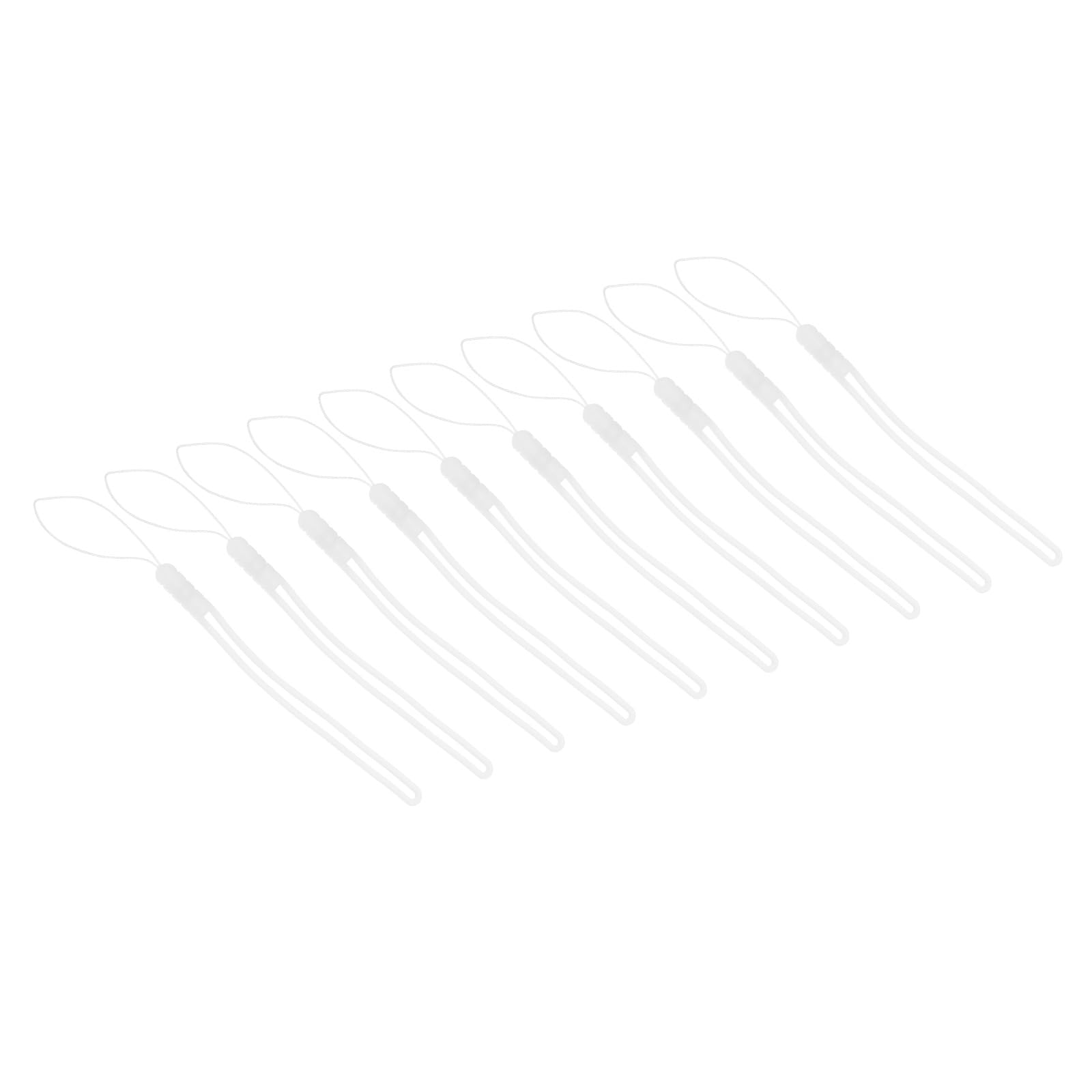 PATIKIL 10pcs Wrist Lanyard Straps for Phone, Silicone Wrist Hand Lanyards for Pen Umbrella Camera Keys Keychain ID Card, Transparent