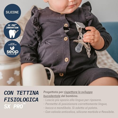 Set Biberon Neonati, 4 Biberon + Ciuccio, +0M, Birdies Verde