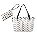 WongSinTong Women Large Canvas Handbag Tote Cat Printed Cute Shoulder Bag and Wallet 2 Piece Sets