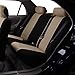 FH GROUP FH-FB050115 Full Set Flat Cloth Car Seat Covers Beige Color- Fit Most Car, Truck, Suv, or Van