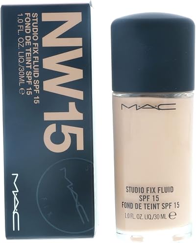 MAC Studio Fix Fluid Foundation SPF 15 NW15 1 Ounce Natural Matte Finish