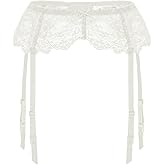 Confonze Women Lace Garter Belt Sexy Suspender Belts for Thigh High Stockings