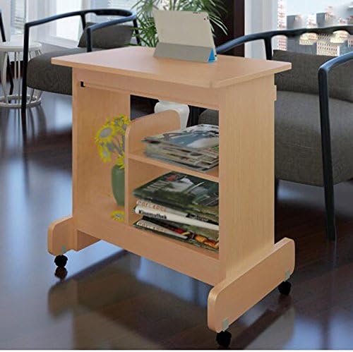 Desk XIAOLIN Computer Writing Use For Children Student Removable Study Small Workbench Simple Space-saving Savings Computer Removable laptop Mini computer (Color : Oak color)