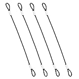 4 Pcs Stainless Steel Wire Cable with Loops 20 Inch