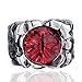 ELFASIO Men Stainless Steel Rings The Devil Dragon eye/Eyes of Hell Demon Red/Blue/Purple/Green Biker Vintage Ring Size 8-15