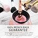 Makeup Brush Cleaner - Zoe Ayala Revolutionary Electronic Makeup Brush Cleaner & Dryer - 8 Flexible Collars Fit Most All Brush Sizes - Cruelty Free - As Seen on TV - 25 Seconds & DONE