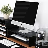 FITUEYES Computer Monitor Riser 21.3 inch 2 Tier Shelves Monitor Stand with keyboard Storage Space DT205401WB (Electronics)