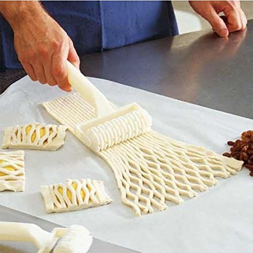 Plastic Baking Tool Cookie Pie Pizza Pastry Lattice Roller Cutter Craft Free Postage.