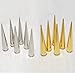 10pcs 7 * 40mm Screwback Spikes Buckles Cone Studs Silver Golden Punk Rock Leathercraft Rivet GZ025-40+B6S(Mix-s)