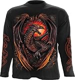 Spiral - Mens - DRAGON FURNACE - Longsleeve T-Shirt Black - XL