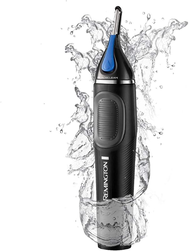 Cortapelos Nariz y Orejas Nano Series, Recortador Pelos Nariz, Orejas, Cejas y Vello Facial, Recortador Vertical, 2 Peines, Cortador Precisión con Peine Ajustable, Resistente Agua - NE3870