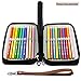 YOUSHARES PU Leather Handy Multi-layer Large Zipper Bag with Handle Strap
