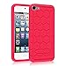 Fintie iPod Touch 6th Generation Case - [Shock Proof] Anti Slip [Honey Comb Series] Silicone Protective Case Cover [Kids Friendly] for Apple iPod Touch 6 / iPod Touch 5, Magenta