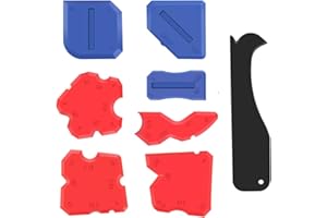 Alcoon 8 Pieces Caulking Tool Kit Silicone Sealant Finishing Tools Silicone Grout Remover Scraper Smoothing Sealing Tool Caul