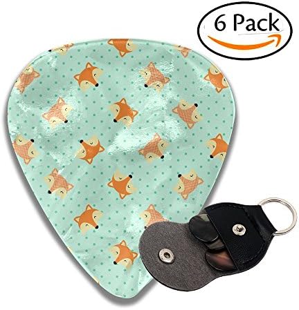 Yenba Fox Animal Heavy Jazz Medium Guitar Picks Kids 6 Packs Funny Guitar