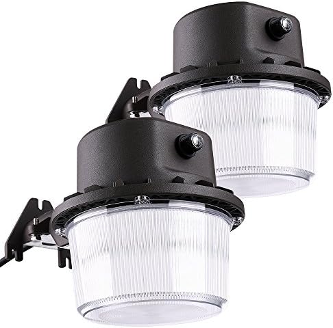 LaserXplore LED Outdoor Barn Light (Photocell Included), 35W (250-300W Equiv.), 5000K Daylight 3600lm Dust to Dawn Flood Light, ETL Listed Yard Light IP65 Waterproof Dusk to Dawn 2 Pack