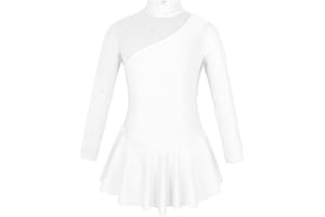 iiniim Girls' Roller Ice Figure Skating Dress Mock Turtleneck Sparkly Leotard Ballet Dance wear Outfit Costumes
