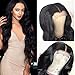 Baluiki 4x4 Lace Closure Wigs HD Transparent Body Wave Lace Front Wigs 9A Human Hair with Baby Hair 180% Density Body Wave Wigs for Black Women Natural Color (26inch. body wave)