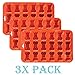 BargainRollBack OTHER Set of 3 Pack X Mini Bone Silicone Baking Pan Flexible Mold Ice Tray Dog Puppy Treat Cookie Pet (Ships from USA), 3