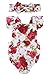 Newborn Kids Baby Girls Clothes Floral Jumpsuit Romper Playsuit + Headband Outfits (6-12 Months)