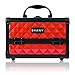 SHANY Chic Makeup Train Case Cosmetic Box Portable Makeup Case Cosmetics Beauty Organizer Jewelry storage with Locks, Multi trays Makeup Storage Box with Makeup Mirror - Ruby Red