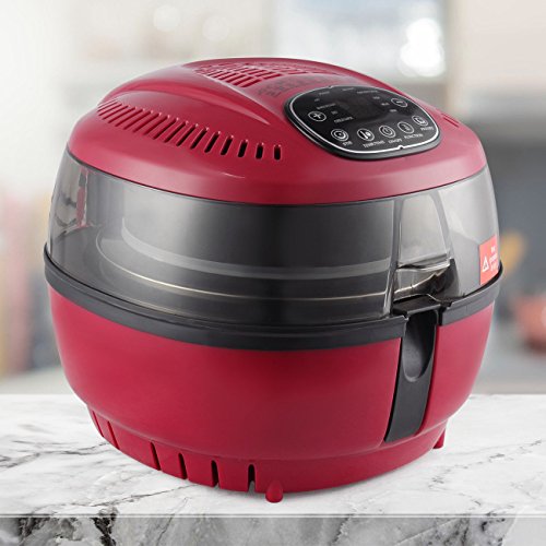 GHP 6Liter Fryer Pan & 4Liter Mesh Basket Capacity 1200W Red Air