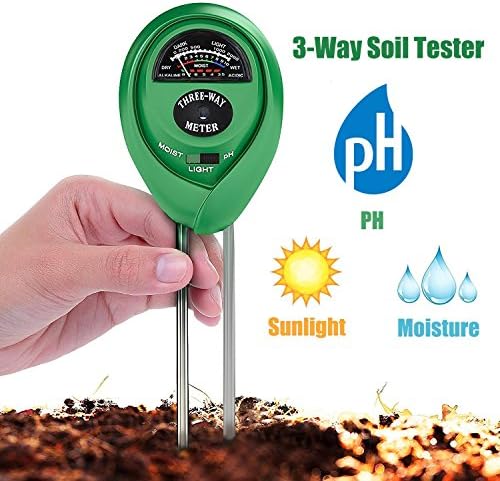 ArtDemo Soil pH Meter, 3 in 1 Garden Soil Analysis Tester/Hygrometer for Indoor/Outdoor Gardening