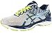 ASICS Men's Gel Nimbus 18 Running Shoe, Silver/Ink/Flash Yellow, 10 M US