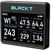 BLACK T SHOT5 Golf Launch Monitor Portable Doppler Radar Swing Speed Trainer with Ball Speed, Club Head Speed, Smash Factor &amp; Distance Tracking, Indoor Outdoor Golf Training Device