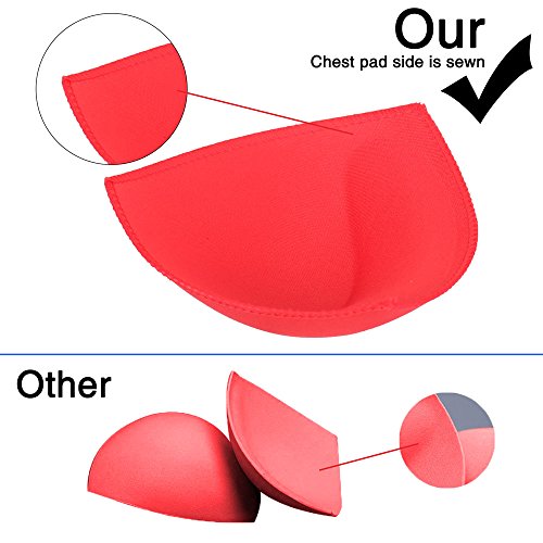 Bra Inserts Women's Breathable Comfortable Sports Cups Bra Insert 2 Pairs in Set Red By Nimiah