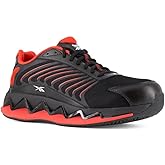 Reebok Work Men's Zig Elusion Heritage Work Black and Red Composite Toe Boots