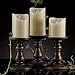 Air Zuker Wood Pillar Candle Holders, Set of 3 Height 6