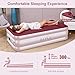 Twin Air Mattress, Raised Elevated Double High Airbed for Guest, Blow Up Inflatable Upgraded Air Mattresses with Built-in Pump & Pillow