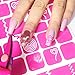 Nail Art Stencils Stickers Vinyl - 'Swirl Collection' 433 Guides Kit - 23 Shapes: Waves, Curvy & More Adhesives Stripe Patterns Designs in 3 Sheets Supplies Tape Foil Decals Craft Gift