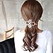 Fashion Women Knotted Flower Hairpin Barrette Hair Clip Ponytail Hair Holder - Rose Gold