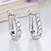 Earring NYKKOLA New Fashion Women 925 Sterling Silver Jewelry White Gemstone Stud Hoop Earrings